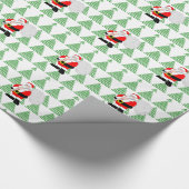 Gift Wrap - Santa en Bomen Cadeaupapier (Hoek)