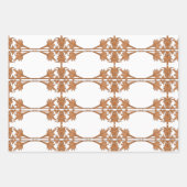 Gift Wrap Set - Bladeren onder rechte hoeken beteg Inpakpapier Vel (Voorkant)