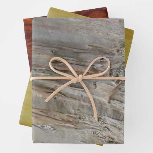 Gift Wrap Set - Drie verschillende Bossen Inpakpapier Vel (In situ)