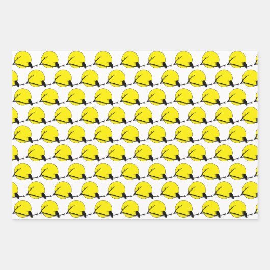 Gift Wrap Set - Hummingbird Silhouette Inpakpapier Vel (Voorkant 3)