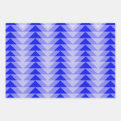 Gift Wrap Set - Overlappende driehoeken in Blues Inpakpapier Vel (Voorkant 3)