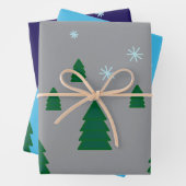 Gift Wrap Set - Pine Forest in Snow Inpakpapier Vel (In situ)