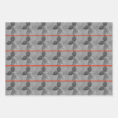 Gift Wrap set van 3 vellen Golden Pinecones (Voorkant)