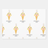 Gift wrap sheets Birthday Girl Vanessa Vanilla Inpakpapier Vel (Voorkant 2)