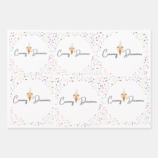 Gift wrap sheets Birthday Girl Vanessa Vanilla Inpakpapier Vel (Voorkant)