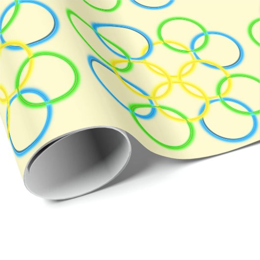 Gift Wrap - snijdende Rings Cadeaupapier (Rol Hoek)