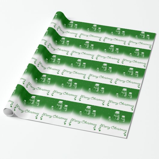Gift Wrap/Snowman Cadeaupapier (Uitgerold)