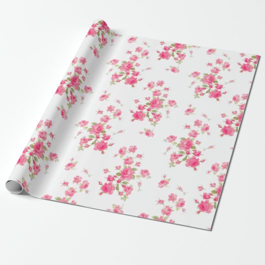 Gift Wrap St Colette June Rozen sorbet Cadeaupapier (Uitgerold)