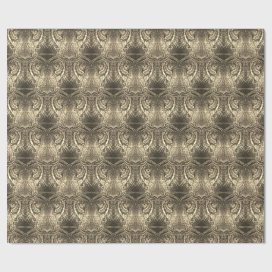 Gift Wrap - Tijgerogen in Sepia Cadeaupapier (Vlak)