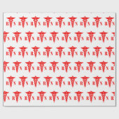 Gift Wrap van de Zuster Caduceus (Rood) Cadeaupapier (Vlak)
