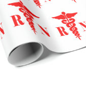 Gift Wrap van de Zuster Caduceus (Rood) Cadeaupapier (Rol Hoek)