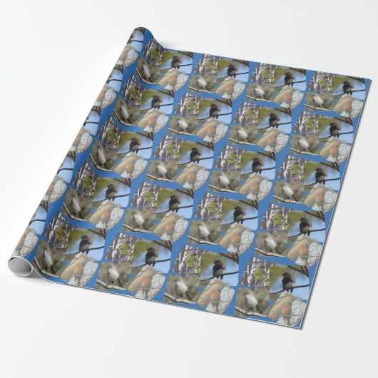 Gift Wrap - Wilde vogels Cadeaupapier (Uitgerold)