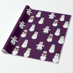 gift wrap Wrapping Paper purple snowman Christmas Cadeaupapier<br><div class="desc">Stijl, Individualize & Personalize almost anything that mind. Customize your whole world With A Wide Variety of Unique Zazzle Products to Choose from. Find Or Create those one-of-a-kind gifts you just cant find anywhere else. Merchandising in Unique Customizable Apparel & Unique Home Decor and much more. Inspired by the crisp...</div>