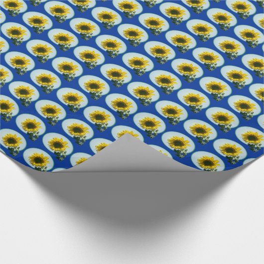 Gift Wrap - Zonnebloemplicht Cadeaupapier (Hoek)