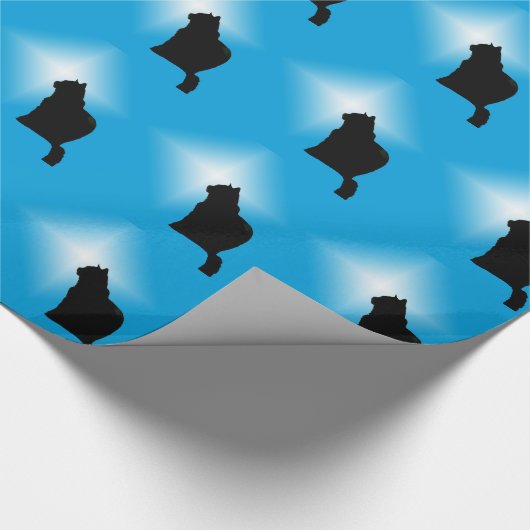 Gift Wrap - Zwarte Kat Silhouette en Star Cadeaupapier (Hoek)