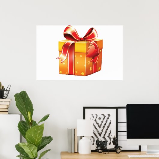 Gift Wrapped Cadeau Poster (Thuiskantoor)