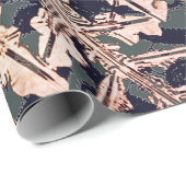 GIFT-WRAPPELLACE EN SNOWFLAKS IN BLAUW CADEAUPAPIER (Rol Hoek)