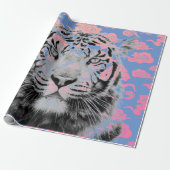 GIFT WRAPPER MET PINK JAPANESE CLOUDS CADEAUPAPIER (Uitgerold)