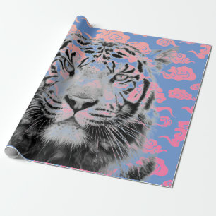 GIFT WRAPPER MET PINK JAPANESE CLOUDS CADEAUPAPIER