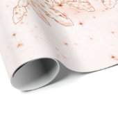 GIFT WRAPPING BENTLEY SNOWFLAKT PEACH EN GRIJS CADEAUPAPIER (Rol Hoek)