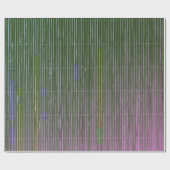 GIFT WRAPPING DARK GREEN MAGENTA FADED STRIPES CADEAUPAPIER (Vlak)