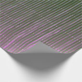 GIFT WRAPPING DARK GREEN MAGENTA FADED STRIPES CADEAUPAPIER (Hoek)