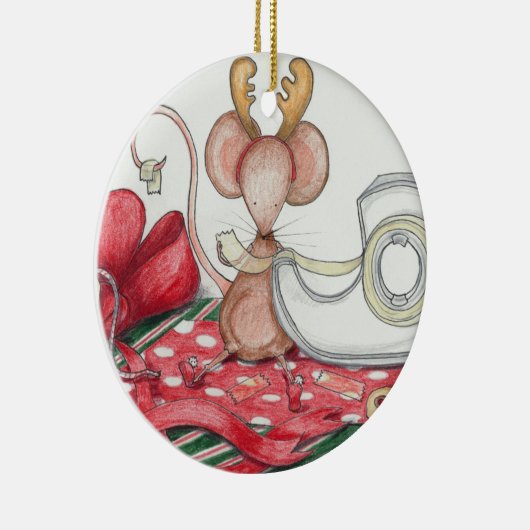 Gift Wrapping Mouse Ornament (Rechts)