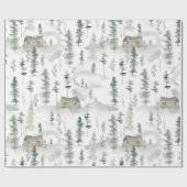 Gift Wrapping Paper Rustic Forest Mountain Cabin Cadeaupapier (Vlak)