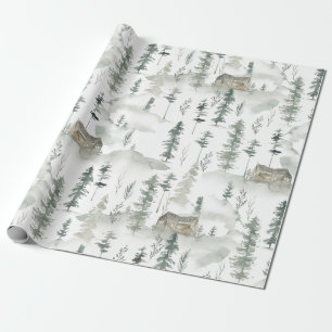 Gift Wrapping Paper Rustic Forest Mountain Cabin Cadeaupapier