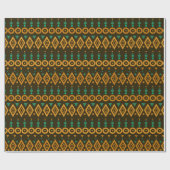 Gift Wrapping Paper Tribal African Pattern Diamond Cadeaupapier (Vlak)
