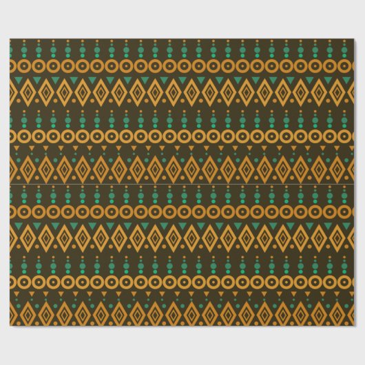 Gift Wrapping Paper Tribal African Pattern Diamond Cadeaupapier (Vlak)