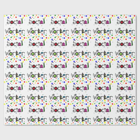 Gift Wrapping Paper voor maatschappelijk werkers Cadeaupapier (Vlak)