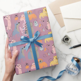 Gift Wrapping Papier met stijlvolle kleuren - Kute