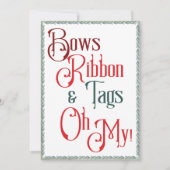 Gift Wrapping Party Bows, Ribbons, Labels, Oh mijn Kaart (Voorkant)