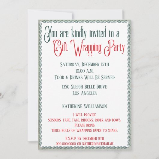 Gift Wrapping Party Bows, Ribbons, Labels, Oh mijn Kaart (Achterkant)