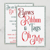 Gift Wrapping Party Bows, Ribbons, Labels, Oh mijn Kaart (Voorkant / Achterkant)