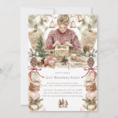 Gift Wrapping Party Kerstmis Kaart (Voorkant)