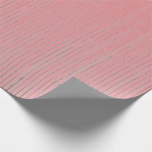 GIFT WRAPPING PINK EN GRAY FADED STRIPES CADEAUPAPIER (Hoek)