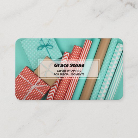 Gift Wrapping Visitekaartje (Voorkant)
