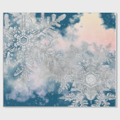 GIFT WRAPPING WILSON BENTLEY SNOWFLAKS IN CLOUDS CADEAUPAPIER (Vlak)
