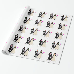 Gift wrapting paper Biker Weddenschap toevoegen Fo Cadeaupapier