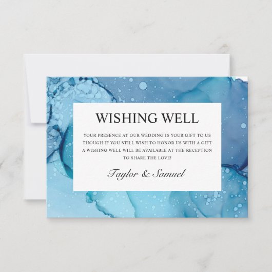 Giftcard voor Etheral Wave Wishing Well Wedding Ca RSVP Kaartje (Voorkant)