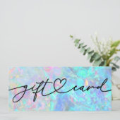 giftcertificaat met opal textuur (Staand voorkant)