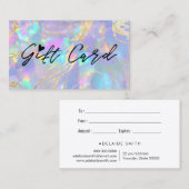 giftcertificaat met opal textuur visitekaartje (Voorkant / Achterkant)