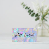 giftcertificaat met opal textuur visitekaartje (Staand voorkant)