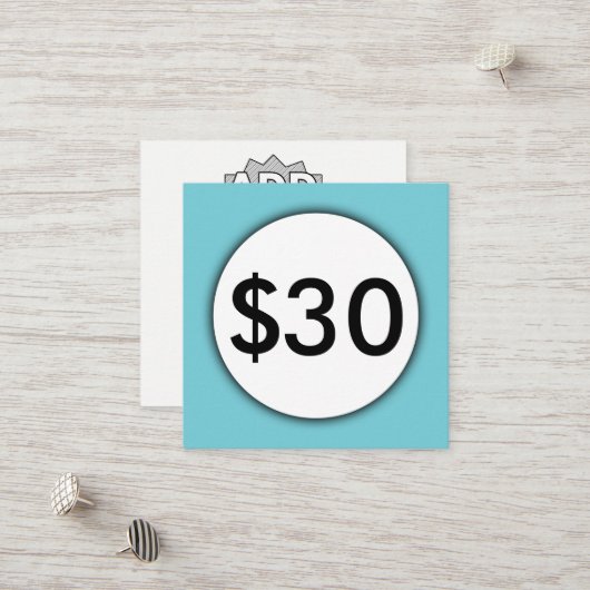 giftecertificaat blauwe plek kortingskaartje (Voorkant / Achterkant in situ)