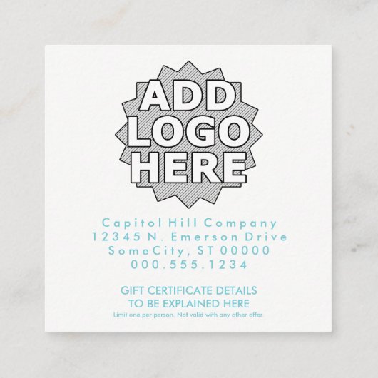 giftecertificaat blauwe plek kortingskaartje (Achterkant)