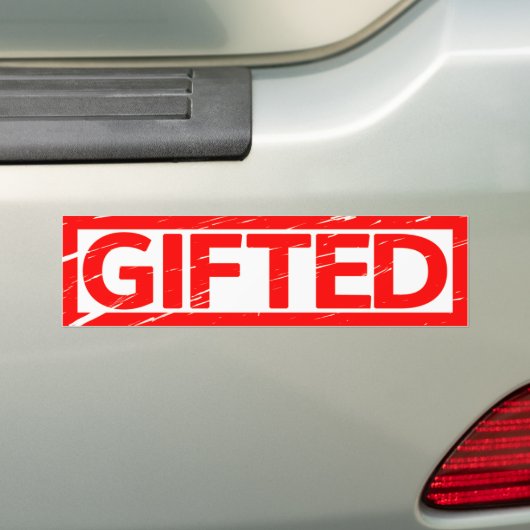 Gifted Stamp Bumpersticker (Op auto)
