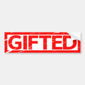 Gifted Stamp Bumpersticker (Voorkant)