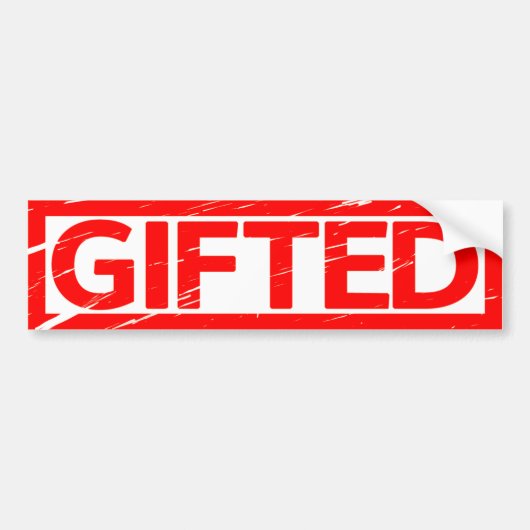 Gifted Stamp Bumpersticker (Voorkant)